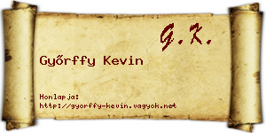 Győrffy Kevin névjegykártya